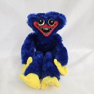 Poppy Playtime Nightmare Huggy Wuggy Plush  14" Stuffed Animal Toy Blue